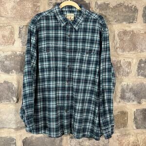 RedHead Flannel Shirt Men's 2XL Blue White Plaid Gorpcore Outdoors‎